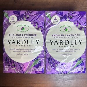 Yardley London English Lavender Soap 8 Bars (2 Packs) Nourishing Bath Bars NEW